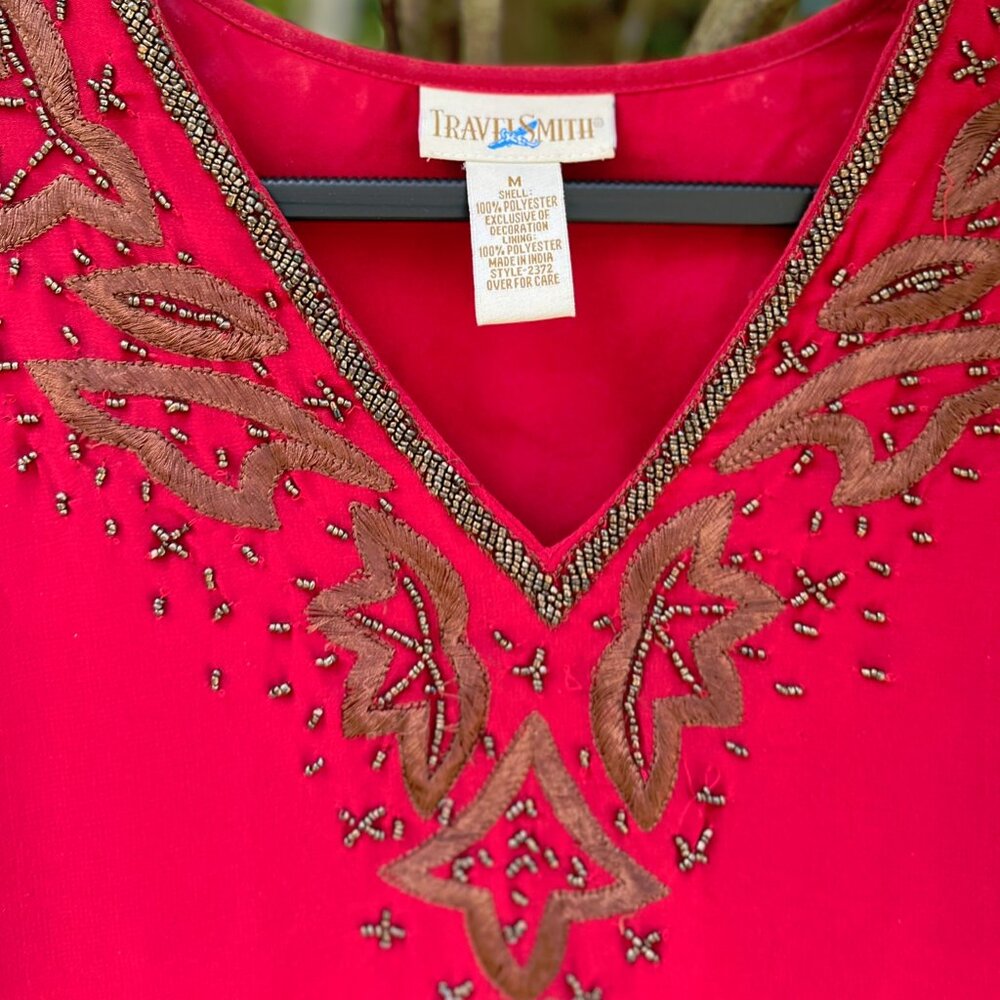 Perfect for Virgin's SCARLET NIGHT– Red Tunic*(M) w/Travel Pouch (NWOT) - Picture 2 of 12